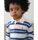Mayoral Long Sleeve Striped Polo - Blue
