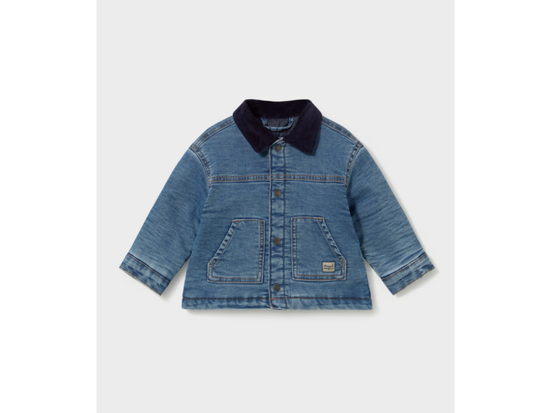 Mayoral Denim Jacket w Corduroy collar
