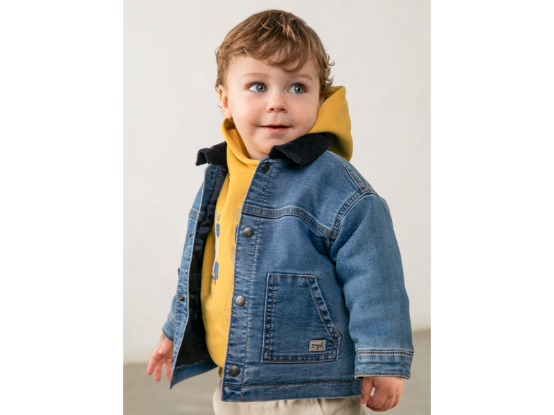 Mayoral Denim Jacket w Corduroy collar