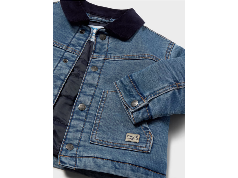 Mayoral Denim Jacket w Corduroy collar