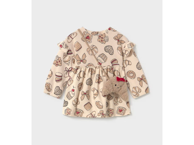 Mayoral Pastry Printed Dress With Bag