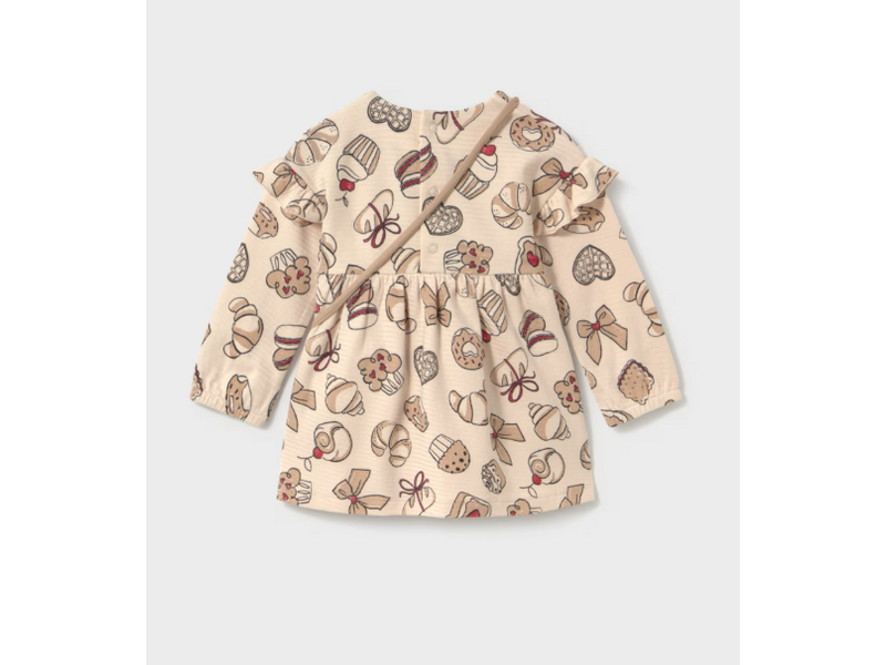Mayoral Pastry Printed Dress With Bag