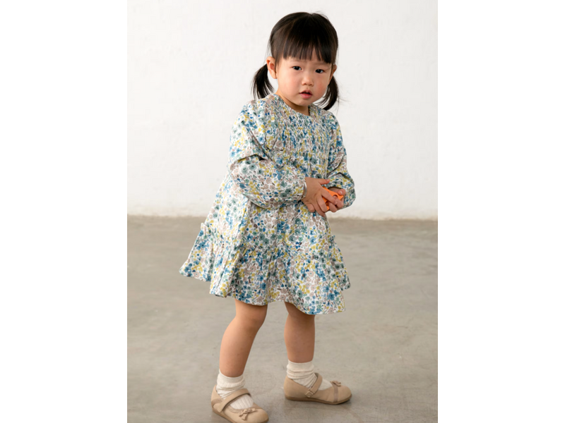 Mayoral Printed Velvet Dress - Anise