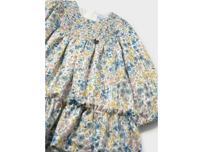 Mayoral Printed Velvet Dress - Anise