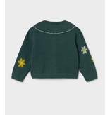 Mayoral Floral Knit Cardigan - Water Lily