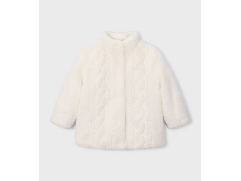 Mayoral Faux Fur Coat - Soy
