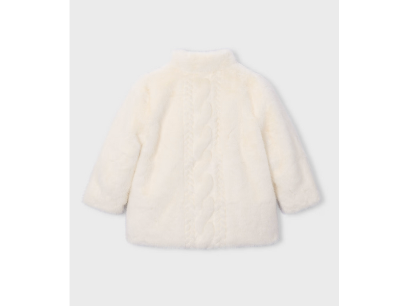 Mayoral Faux Fur Coat - Soy