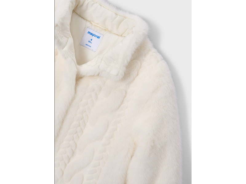 Mayoral Faux Fur Coat - Soy