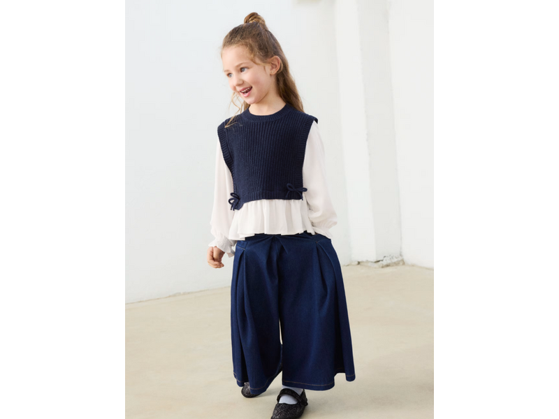 Mayoral Midi Skort - Dark Denim