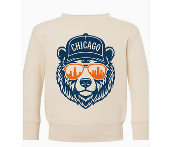 Chicago Skyline Bear Crewneck Sweatshirt