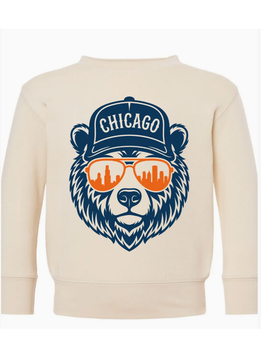 Chicago Skyline Bear Crewneck Sweatshirt