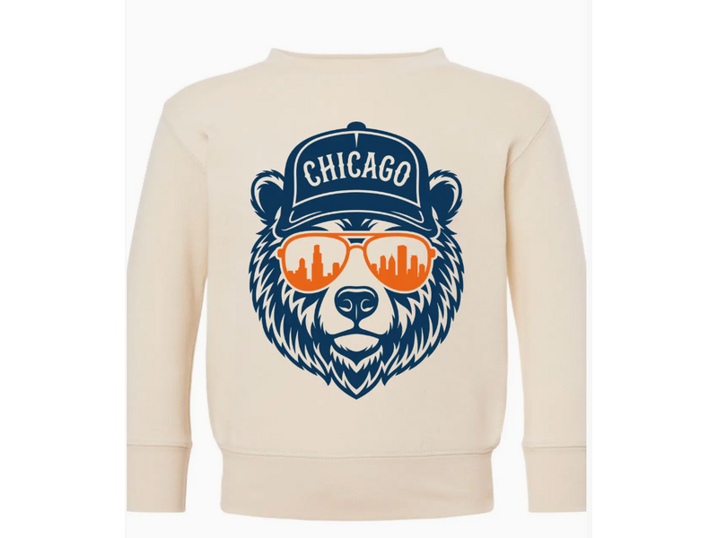 Arlo.Hendrix LLC Chicago Skyline Bear Crewneck Sweatshirt