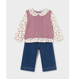 Mayoral 3pc Vest Set - Violet