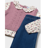 Mayoral 3pc Vest Set - Violet