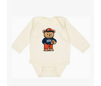 Beary Big Fan Chicago Football Graphic Onesie