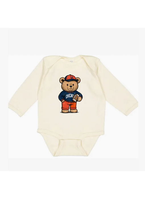 Beary Big Fan Chicago Football Graphic Onesie