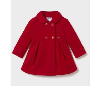 Wool Blend Coat - Red