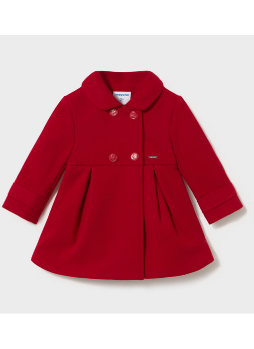 Wool Blend Coat - Red