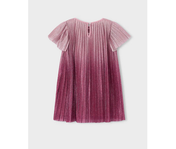 Ombre Pleated Dress - Raspberry