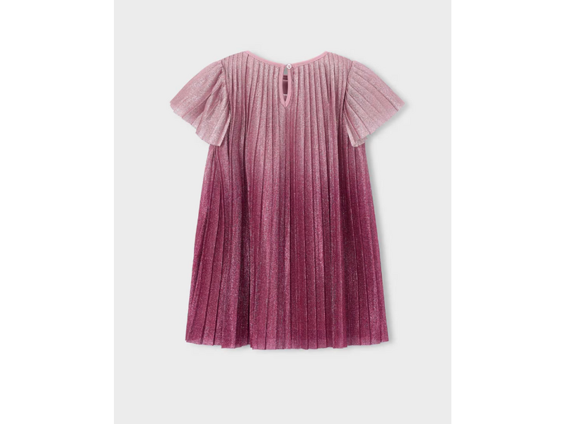 Mayoral Ombre Pleated Dress - Raspberry