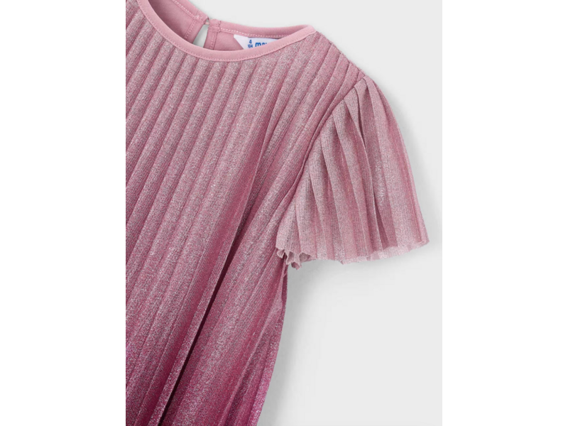 Mayoral Ombre Pleated Dress - Raspberry