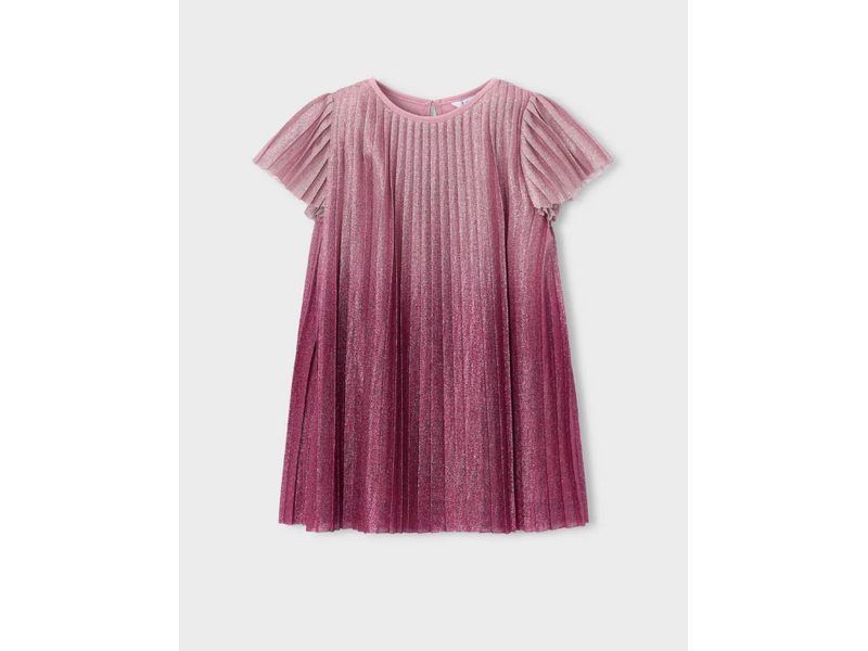 Mayoral Ombre Pleated Dress - Raspberry