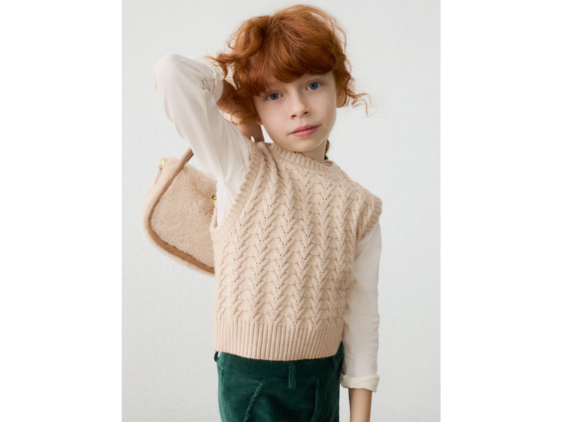 Mayoral Knit Vest - Beige