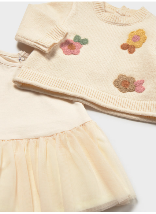 Cream Tulle Dress