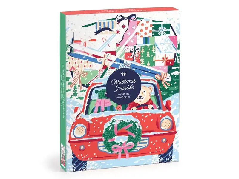 Chronicle Books Christmas Joyride 9 x 12" Paint by Number Kit