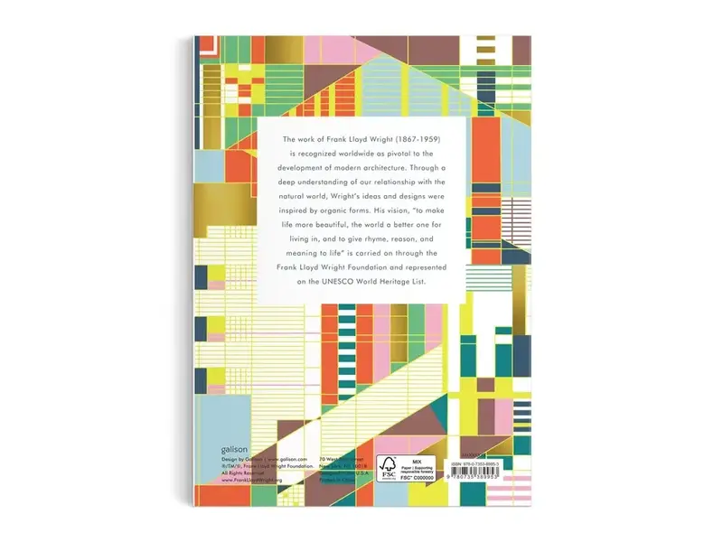 Chronicle Books Frank Lloyd Wright Hillside Curtain Premium A5 Notebook
