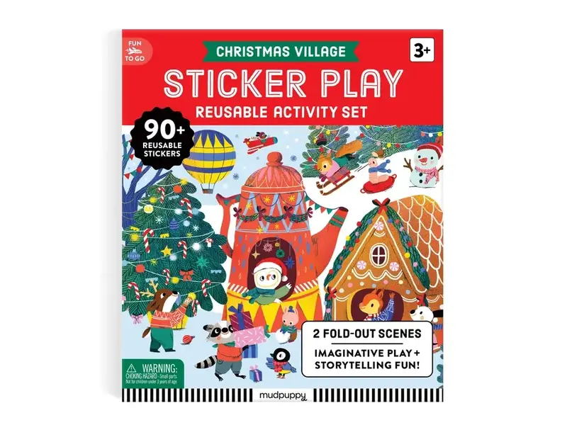 Chronicle Books Christmas Village Sticker Play Reusable Activity Kit