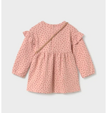 Mayoral Pink polkadot dress with bag
