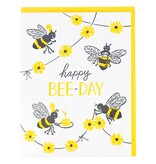 Smudge Ink Bee Party Birthday Card