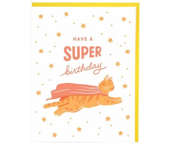 Super Cat Birthday Card
