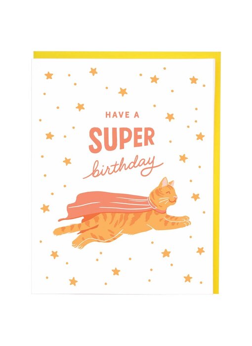 Super Cat Birthday Card