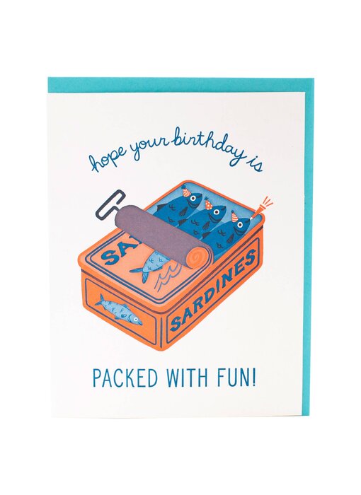 Sardines Birthday Card