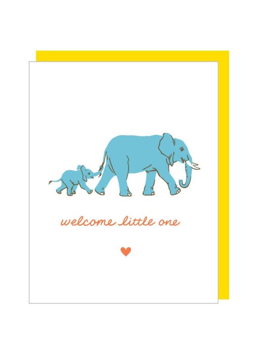 Elephant Walk Baby Card