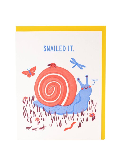 Yippee Snail Congratulations Card