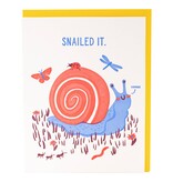 Smudge Ink Yippee Snail Congratulations Card