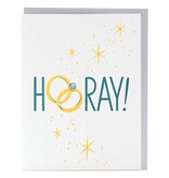 Smudge Ink Hooray Engagement / Wedding Card