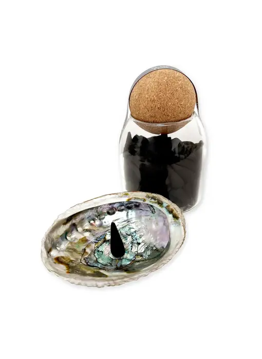 100 Pc Incense Cones in Jar: Palo Santo & Cedar Fragrance