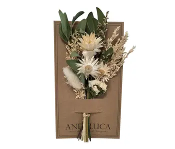 Ivory Strawflower Delicate Mini Bouquet #235