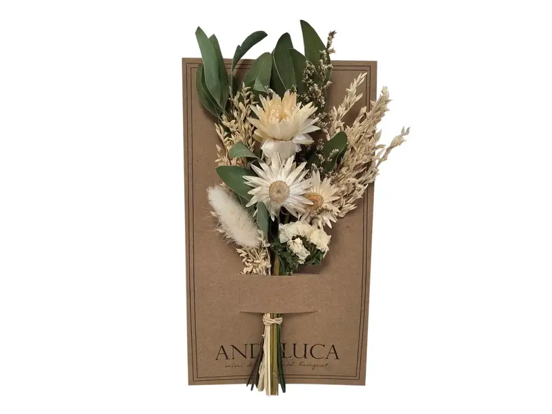 Andaluca Ivory Strawflower Delicate Mini Bouquet #235