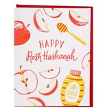 Smudge Ink Sweet Apple Slices Rosh Hashanah Card