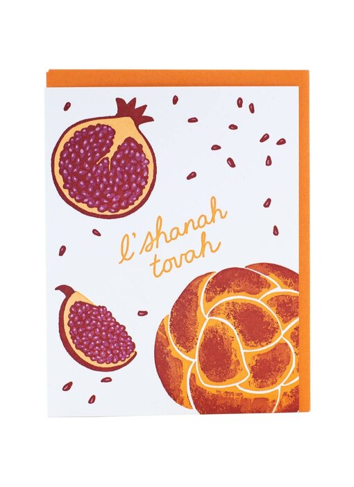 Challah & Pomegranates Rosh Hashanah Card