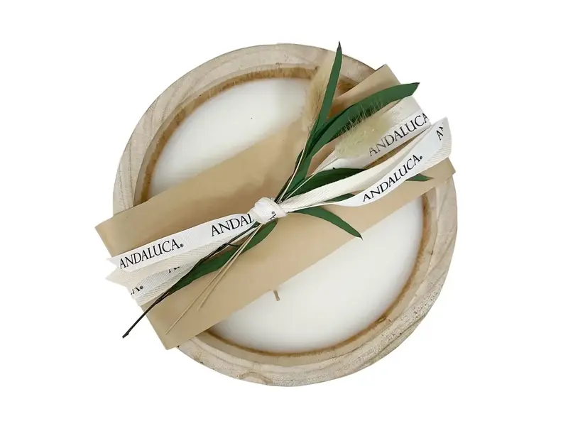 Andaluca Paulownia Wood Footed Candle
