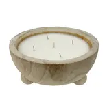 Andaluca Paulownia Wood Footed Candle