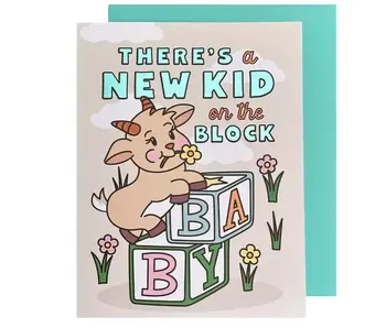 New Kid On the Block Baby Card