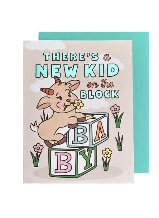 New Kid On the Block Baby Card