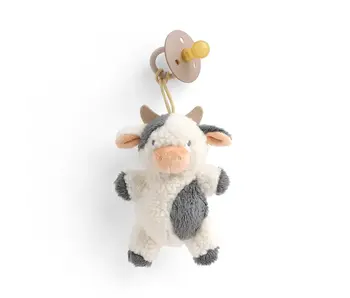 Bitzy Pal Natural Rubber Pacifier & Plush Cow